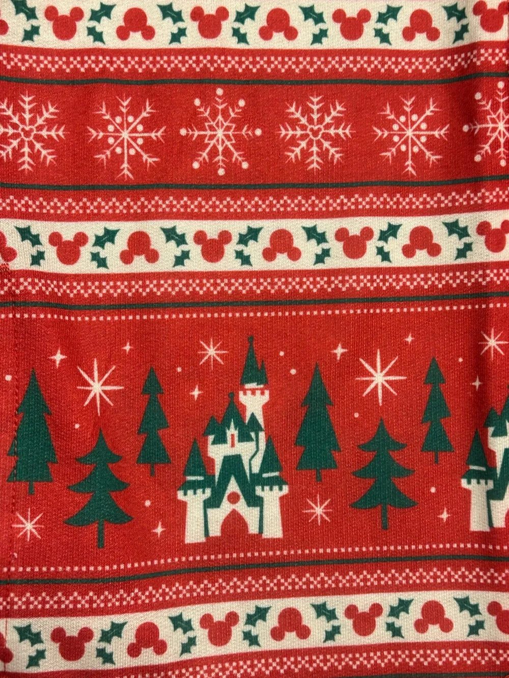 Disney kids size 7/8 Mickey Mouse Icon Holiday Christmas One-Piece Pajama NWT